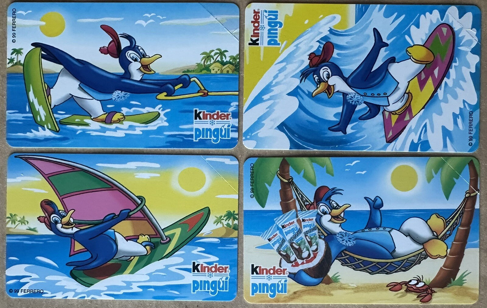 SCHEDE TELEFONICHE PF “ KINDER PINGUI “ NUOVA MAGN. AG 2023 N^ 630/633