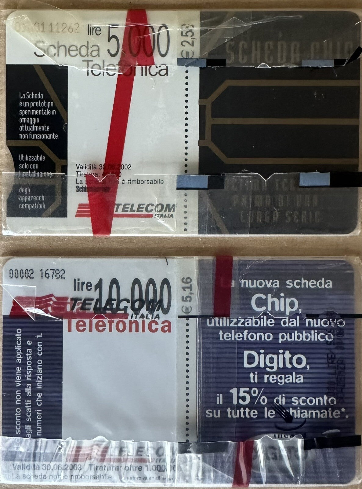 SCHEDE TELEFONICHE PF CARTE A CHIP AG 2023 N^ 995/995A NUOVE IN BLISTER PERFETTE