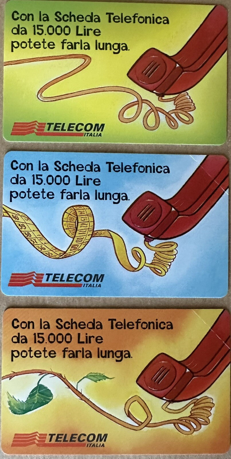 SCHEDE TELEFONICHE PF SERIE “ POTETA FARLA LUNG“ AG 2023 N^ 318/320 NUOVE MAGNET