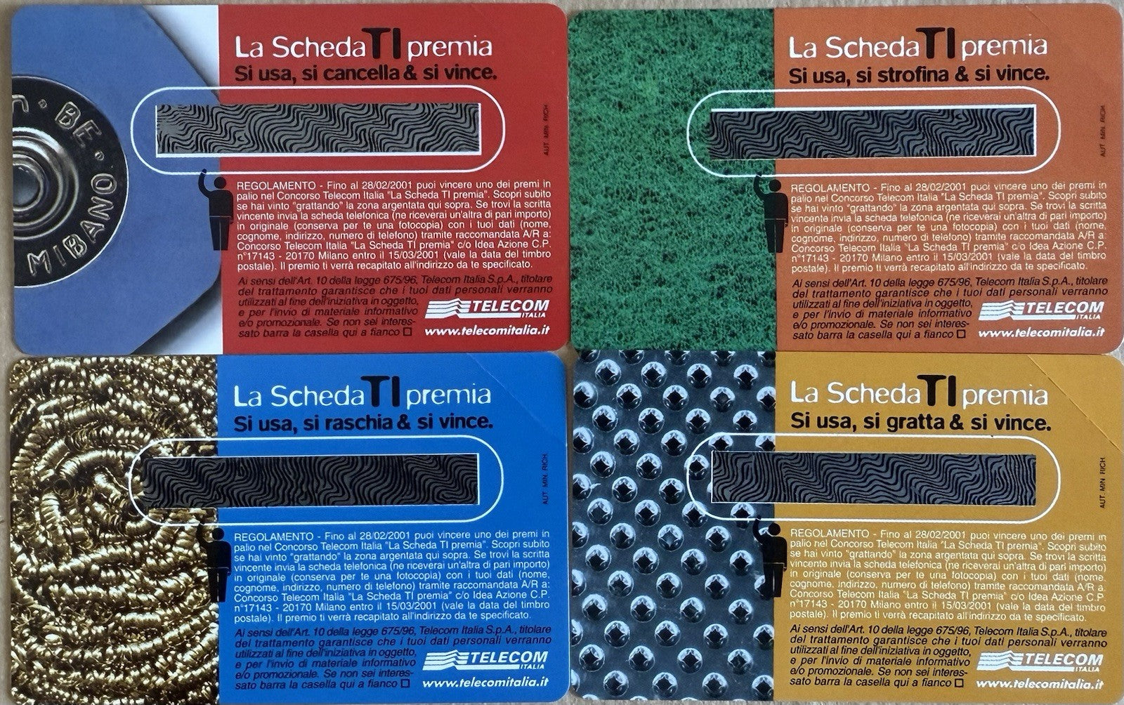 SCHEDE TELEFONICHE PF “ LA SCHEDA TI PREMIA “ NUOVE PERFETTE MAGNETIZZATE