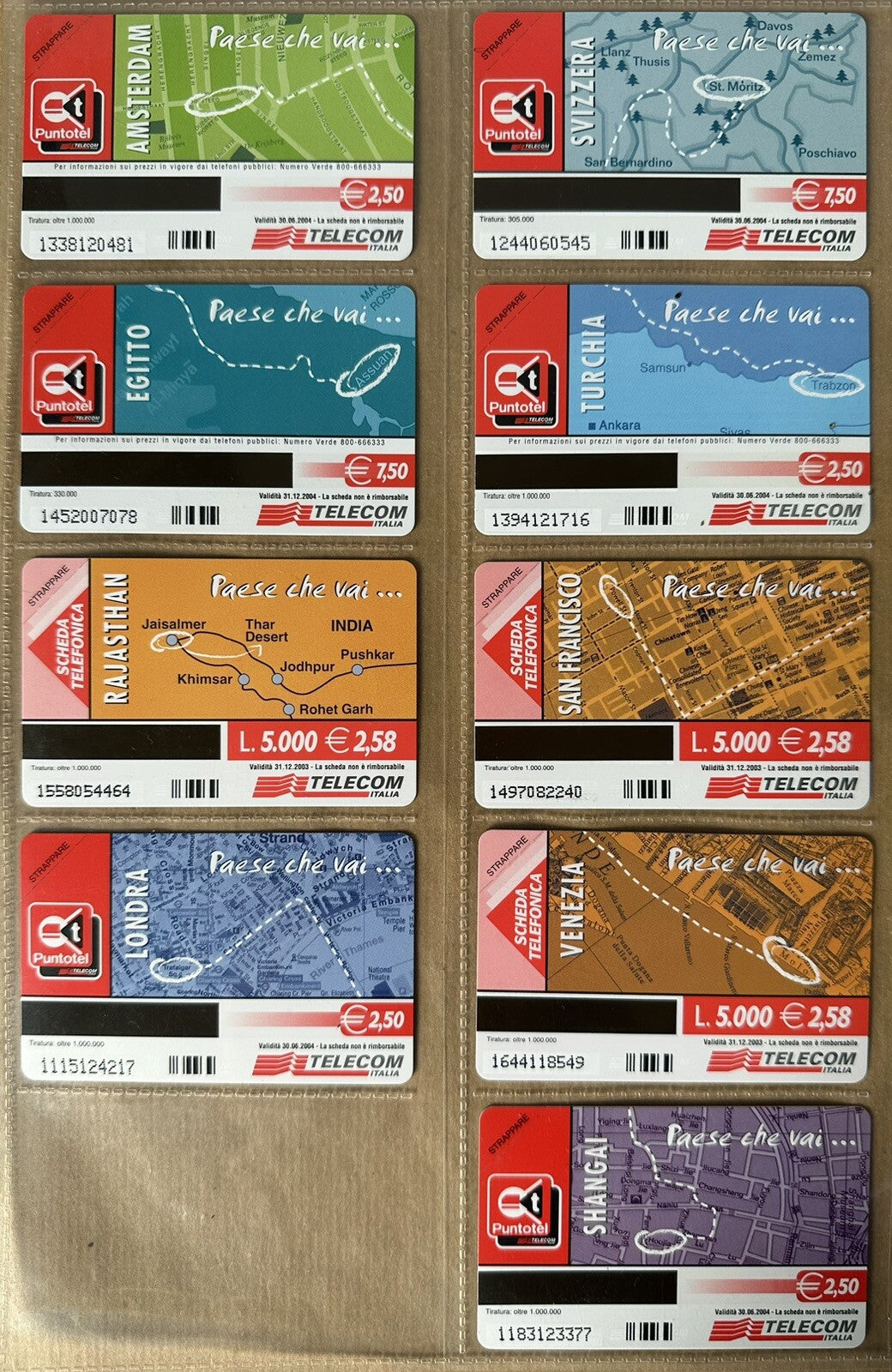 SCHEDE TELEFONICHE SERIE “ PAESE CHE VAI .. TRASPORTO CHE TROVI “ NUOVA PERFETTA
