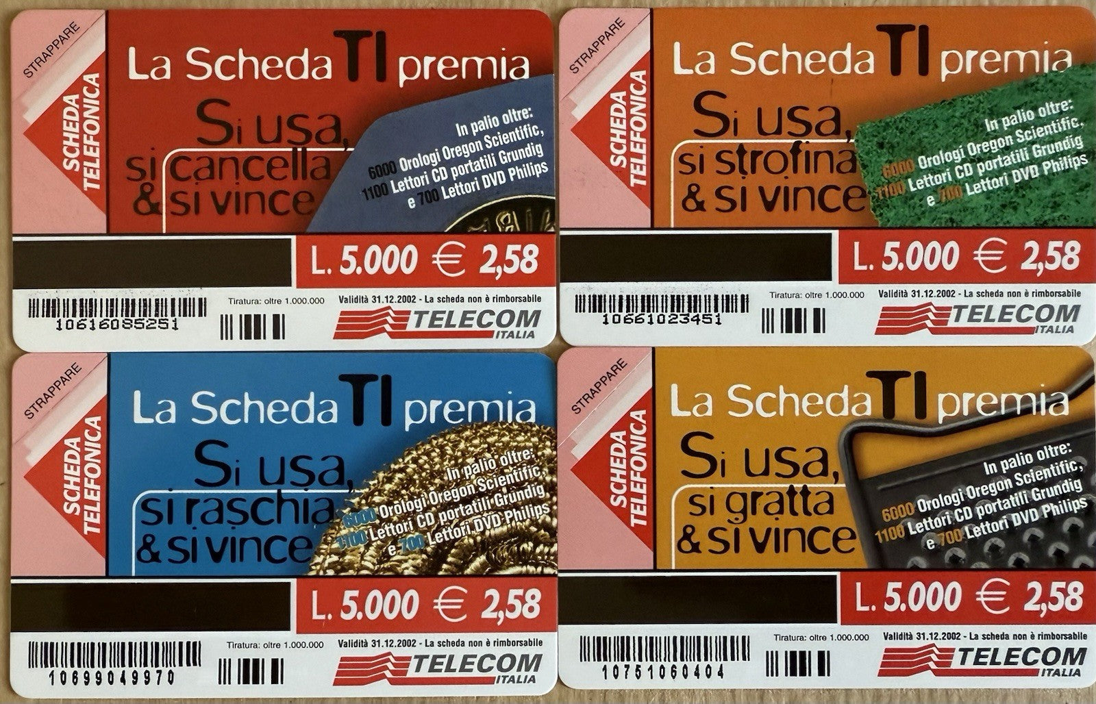 SCHEDE TELEFONICHE PF “ LA SCHEDA TI PREMIA “ NUOVE PERFETTE MAGNETIZZATE